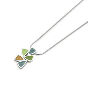 Egyedi készítésű ezüst, tűzzománc ékszer